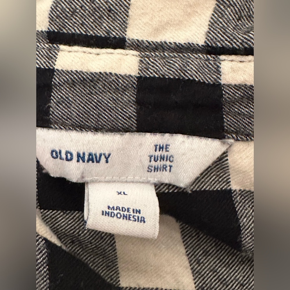 Old Navy Women’s Tunic Button Down Long Sleeve Plaid Shirt Size XL - Picture 6 of 11